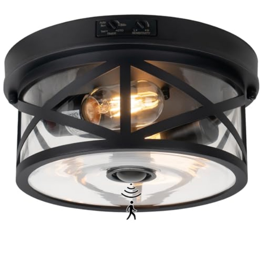 Outdoor Lighting Black - Lámpara de techo para exteriores con