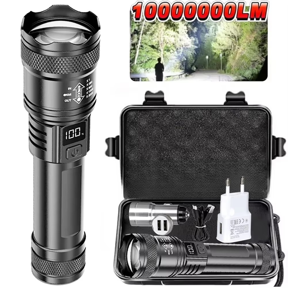 Outdoor Lighting Lumen - Linterna LED Recargable con Zoom, Pantalla