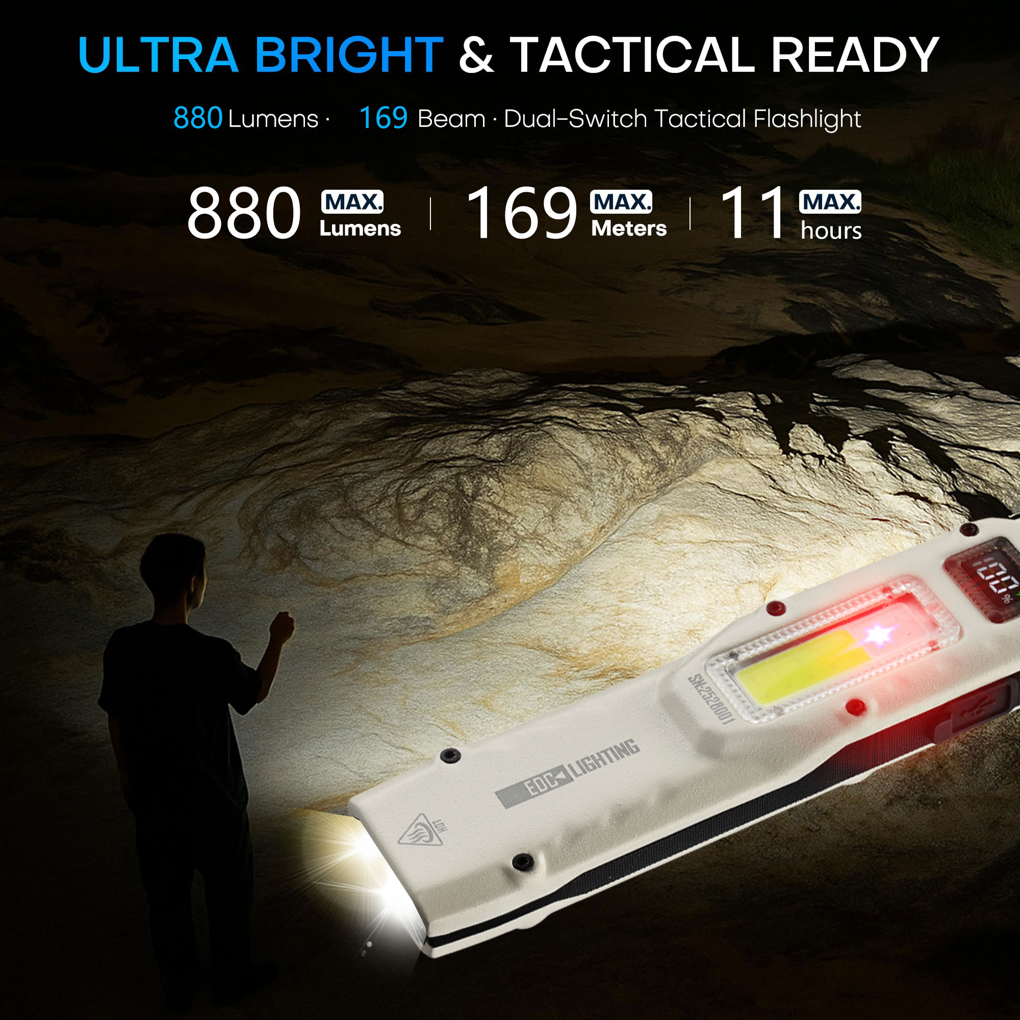Linterna DE TRABAJO táctica ul - Outdoor Lighting Lumen reseña y precio