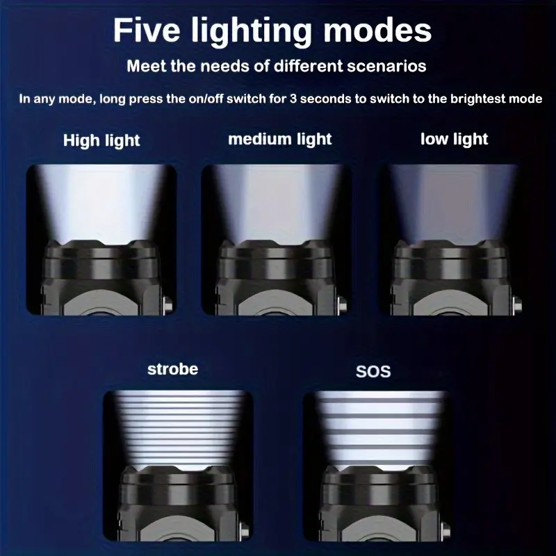 Linterna portátil recargable p - Outdoor Lighting Black reseña y precio