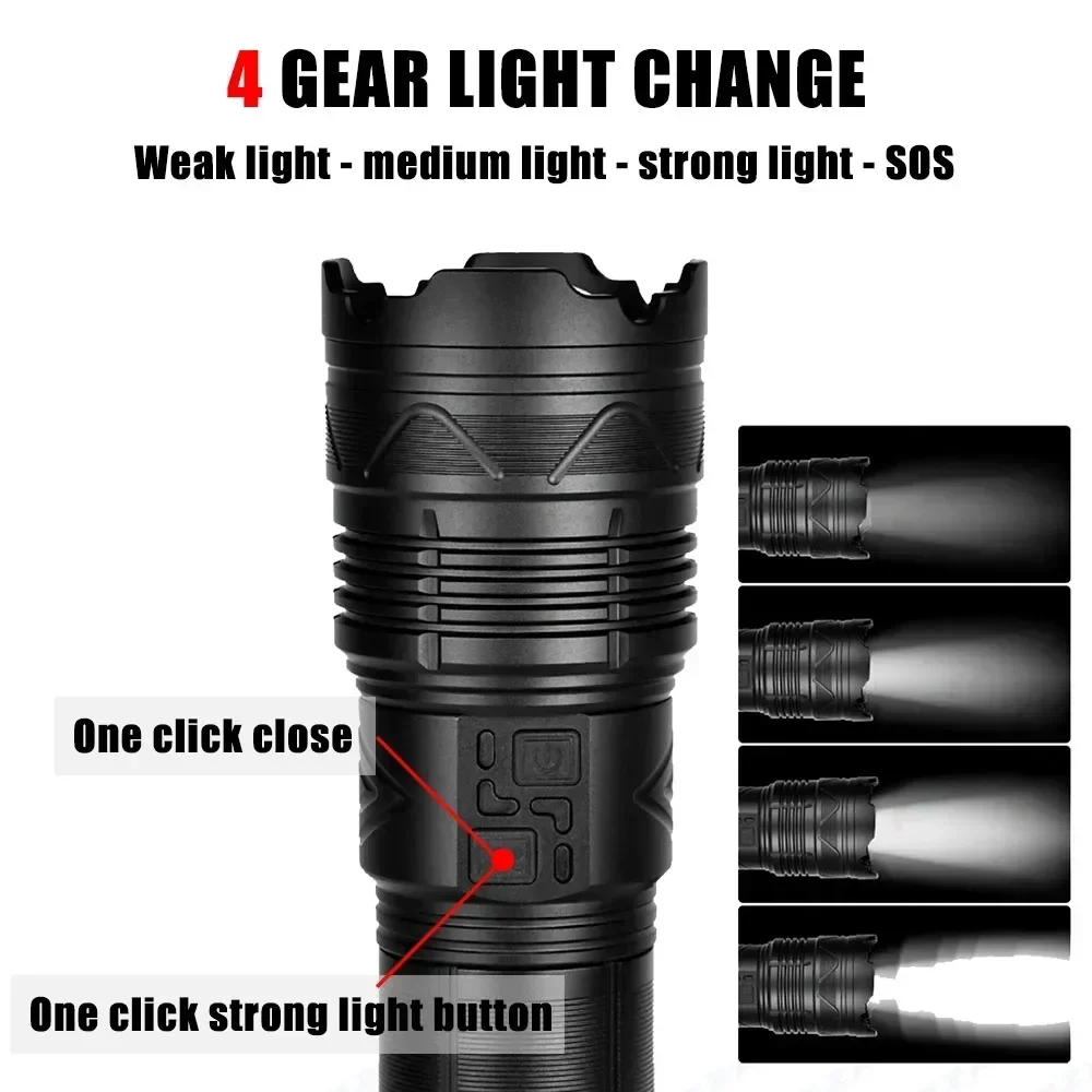 Linterna LED Súper Brillante d - Outdoor Lighting Black reseña y precio