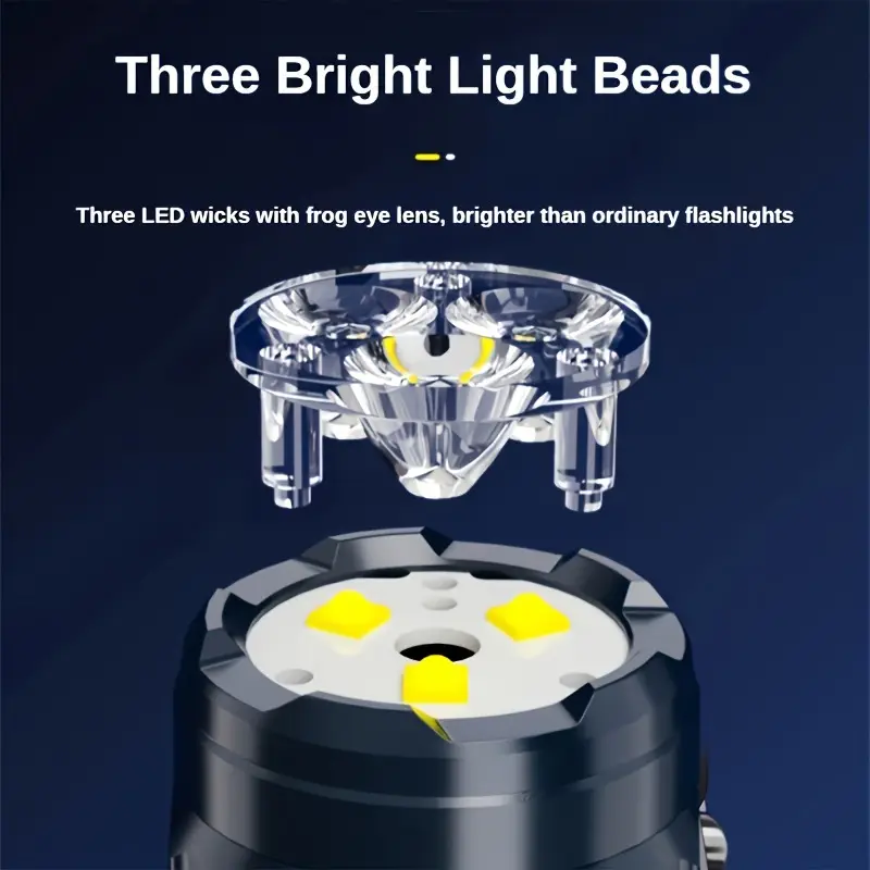 Mini linterna de 3LED con Clip - Outdoor Lighting Black reseña y precio