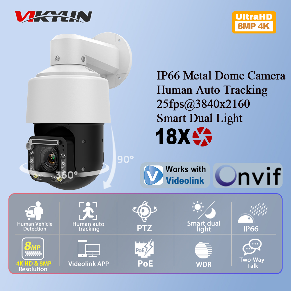 Cámara IP PTZ Vikylin 4K 8MP c - Outdoor Lighting Mains Powered reseña y precio